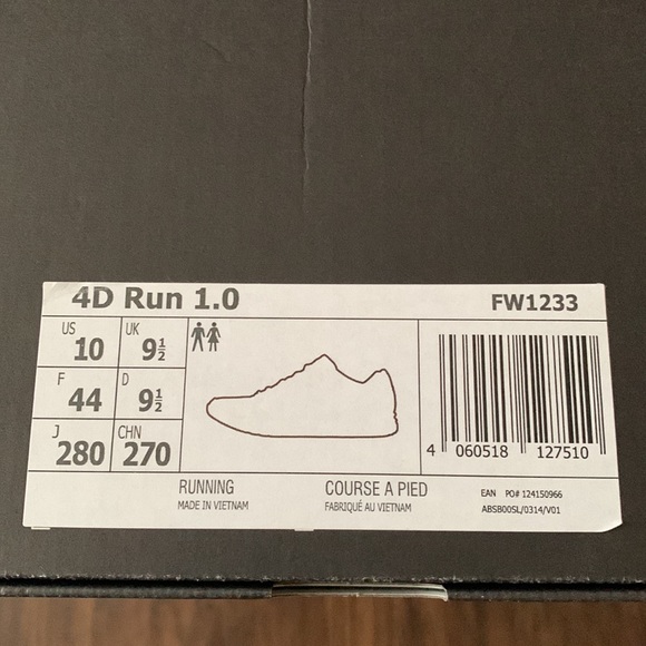 Mens Adidas 4D Run 1.0 Signal Coral size 10 with box - Picture 7 of 7